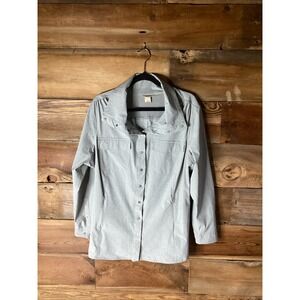 Duluth Trading Co. Womens XL Sol Survivor Sun Protection Vented Shirt Jacket